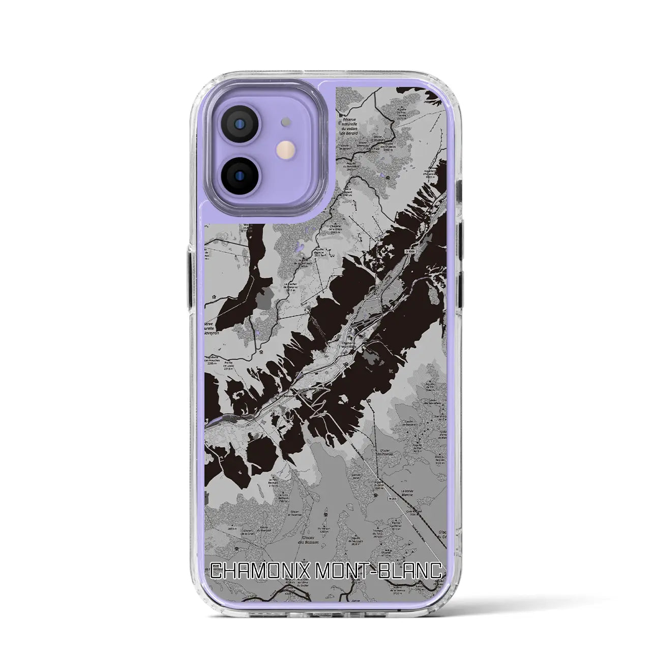 【シャモニー（フランス）】地図柄iPhoneケース（MagSafeタイプ）