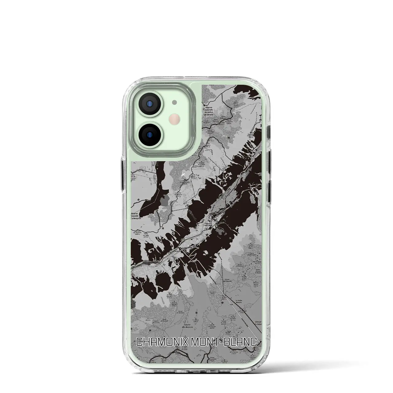 【シャモニー（フランス）】地図柄iPhoneケース（MagSafeタイプ）