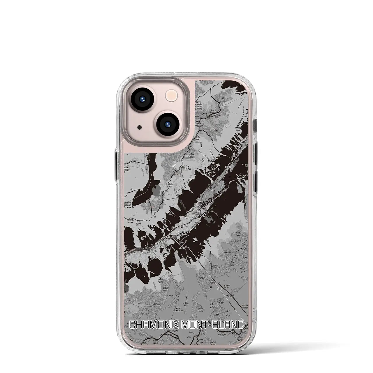 【シャモニー（フランス）】地図柄iPhoneケース（MagSafeタイプ）