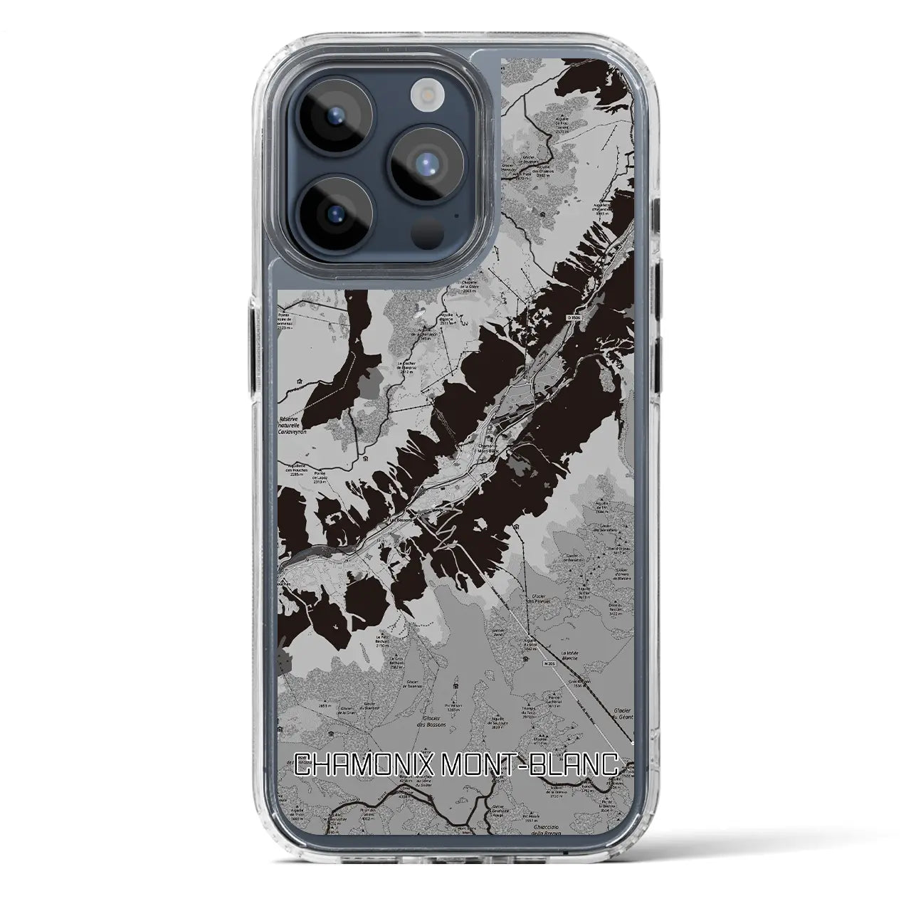 【シャモニー（フランス）】地図柄iPhoneケース（MagSafeタイプ）