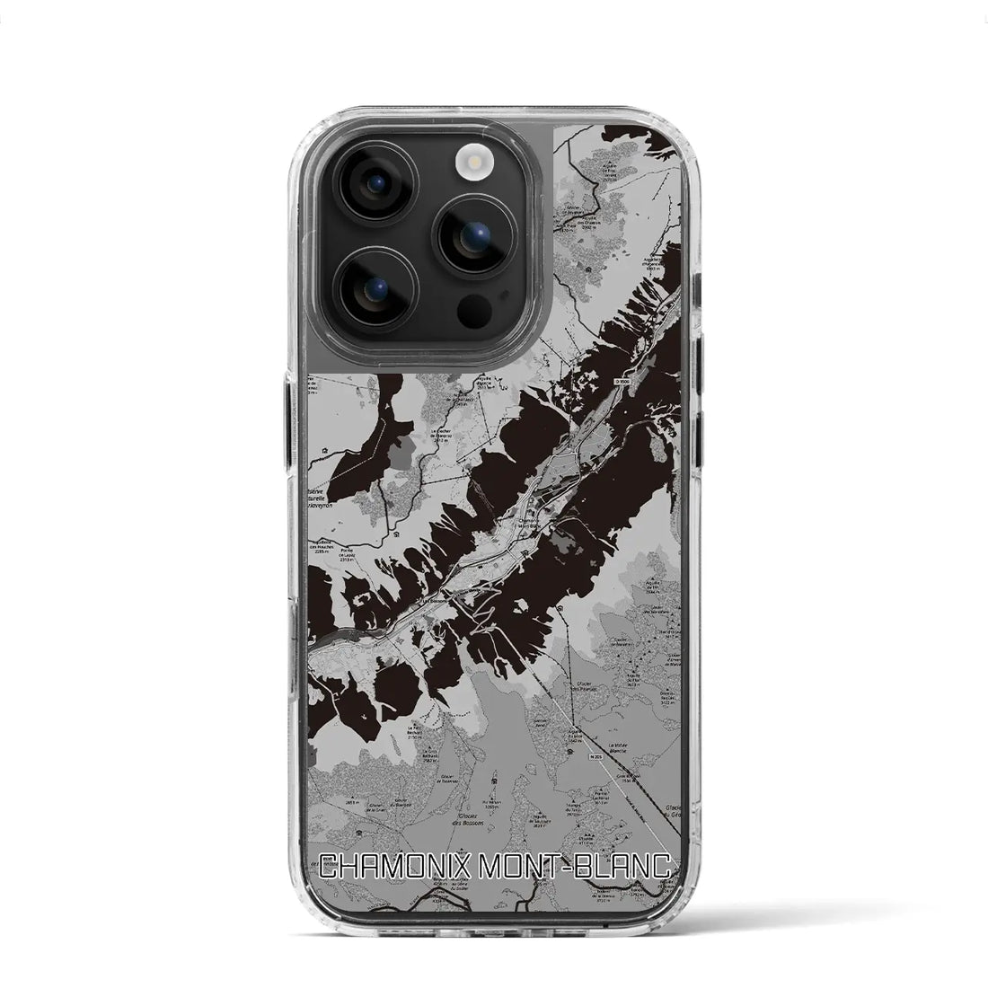 【シャモニー（フランス）】地図柄iPhoneケース（MagSafeタイプ）