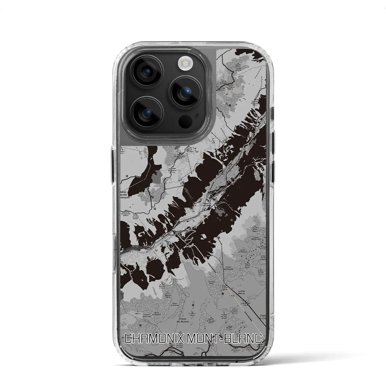 【シャモニー（フランス）】地図柄iPhoneケース（MagSafeタイプ）