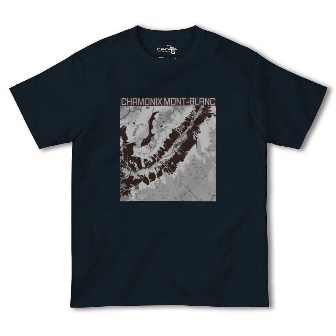 【シャモニー(フランス)】地図柄ヘビーウェイトTシャツ