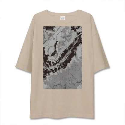 【シャモニー（フランス）】地図柄ビッグシルエットTシャツ