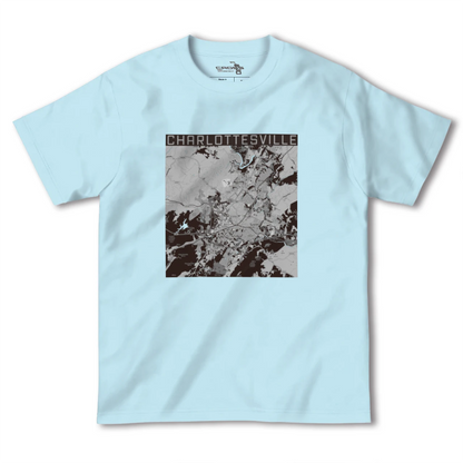 【シャーロッツビル（アメリカ）】地図柄ヘビーウェイトTシャツ