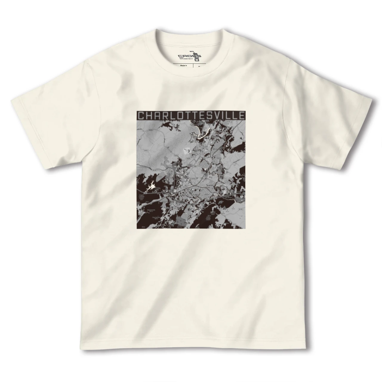 【シャーロッツビル（アメリカ）】地図柄ヘビーウェイトTシャツ