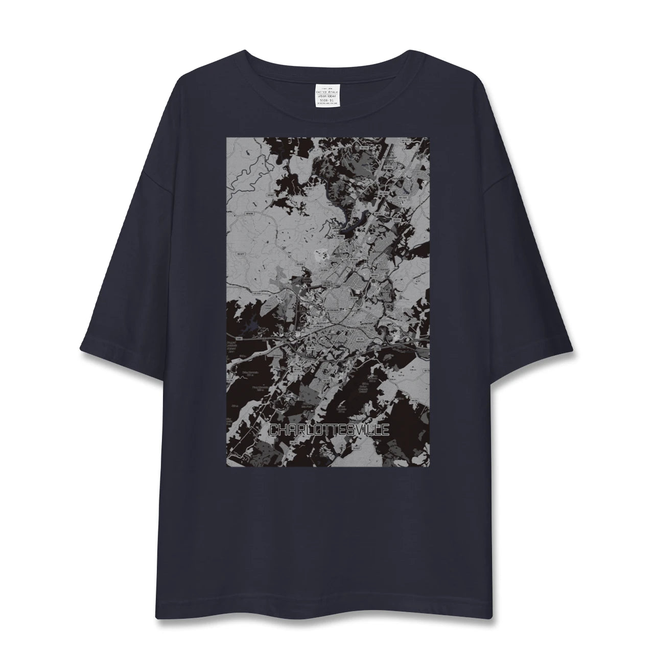 【シャーロッツビル（アメリカ）】地図柄ビッグシルエットTシャツ