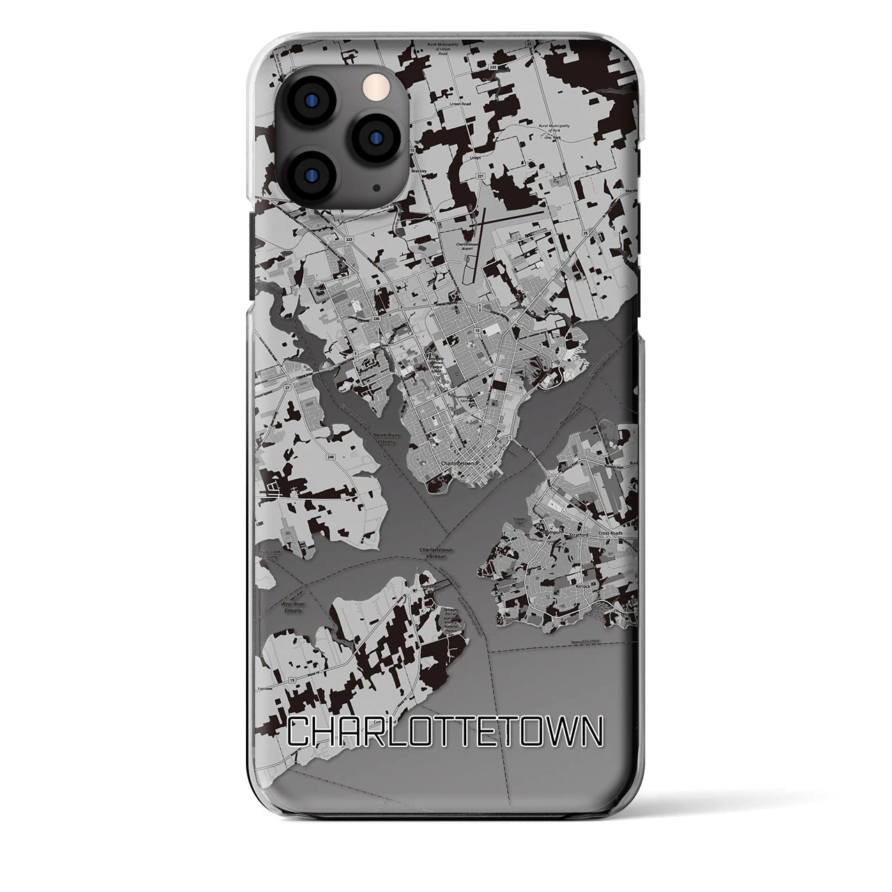 【シャーロットタウン（カナダ）】地図柄iPhoneケース（クリアタイプ）