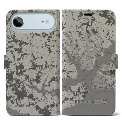 【シャーロットタウン（カナダ）】地図柄iPhoneケース（手帳タイプ）