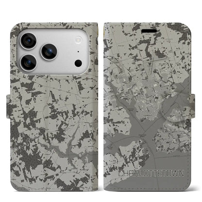 【シャーロットタウン（カナダ）】地図柄iPhoneケース（手帳タイプ）