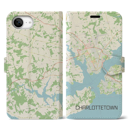 【シャーロットタウン（カナダ）】地図柄iPhoneケース（手帳タイプ）