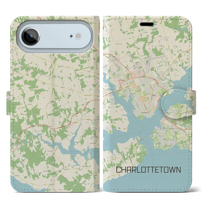 【シャーロットタウン（カナダ）】地図柄iPhoneケース（手帳タイプ）