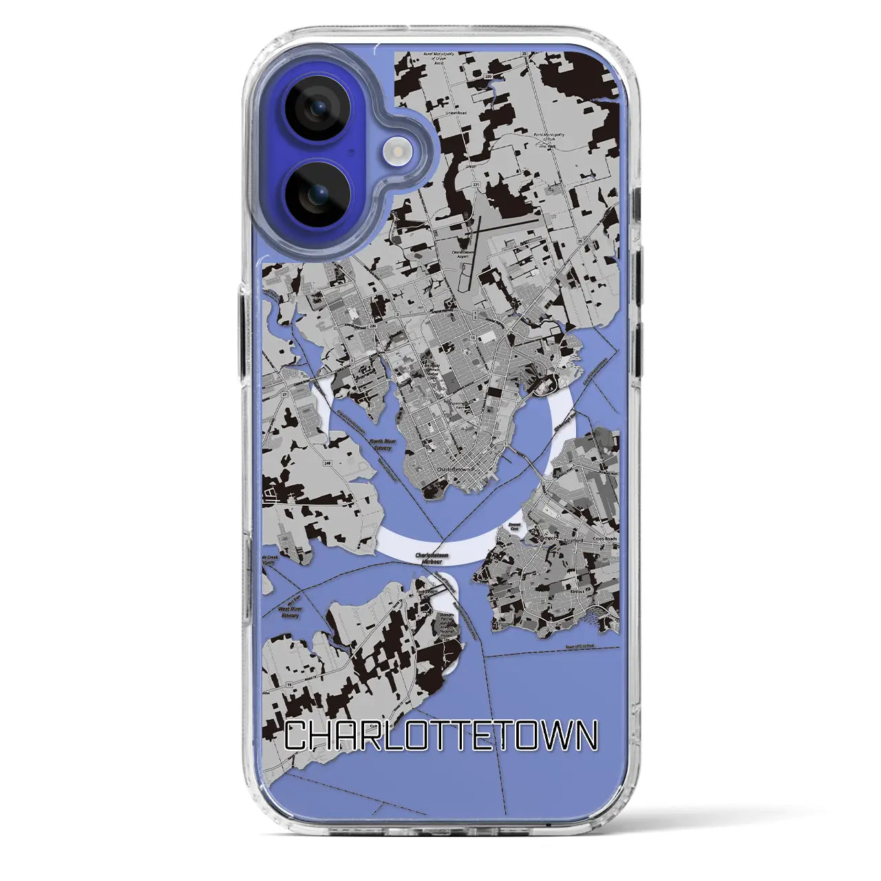 【シャーロットタウン（カナダ）】地図柄iPhoneケース（MagSafeタイプ）