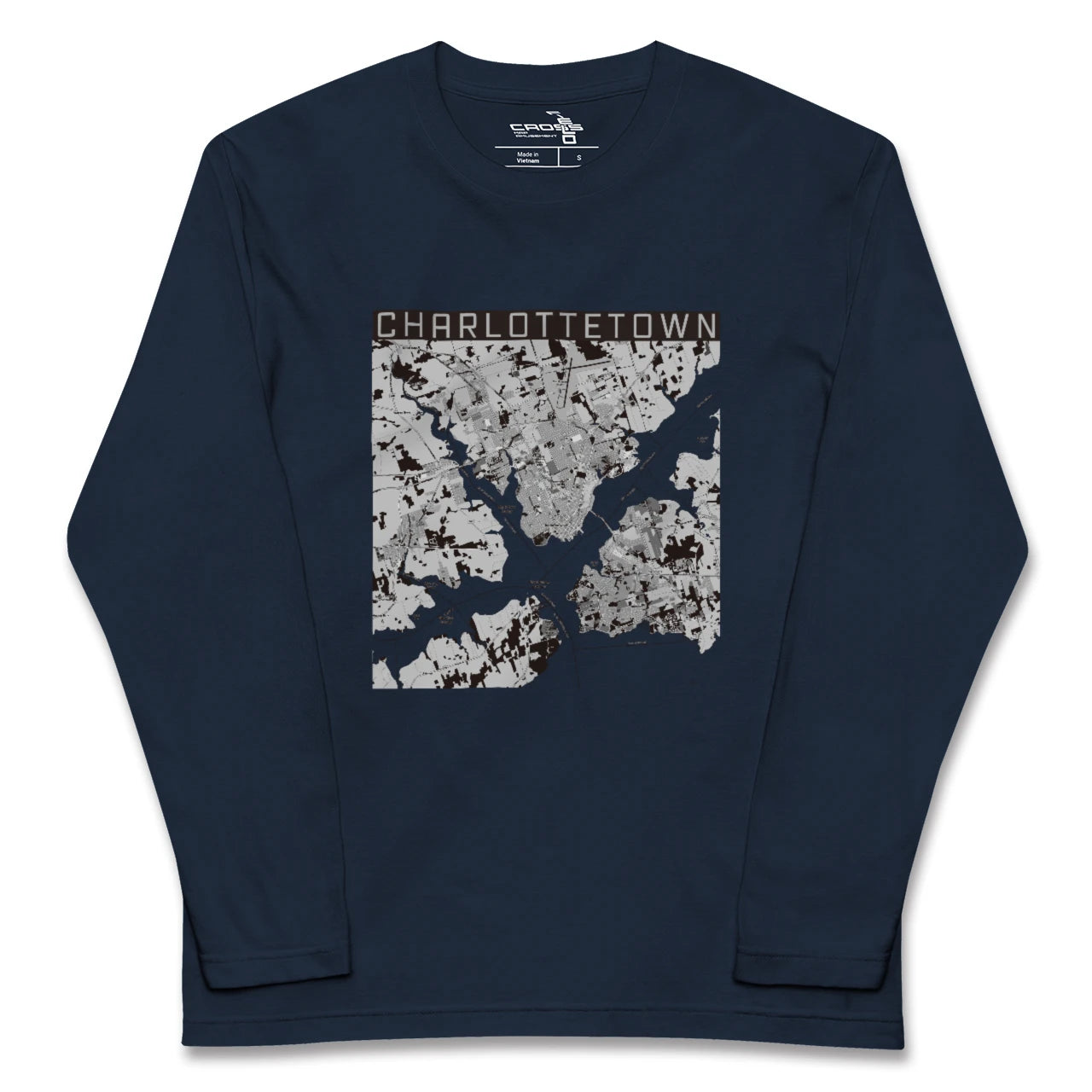 【シャーロットタウン（カナダ）】地図柄ロングスリーブTシャツ