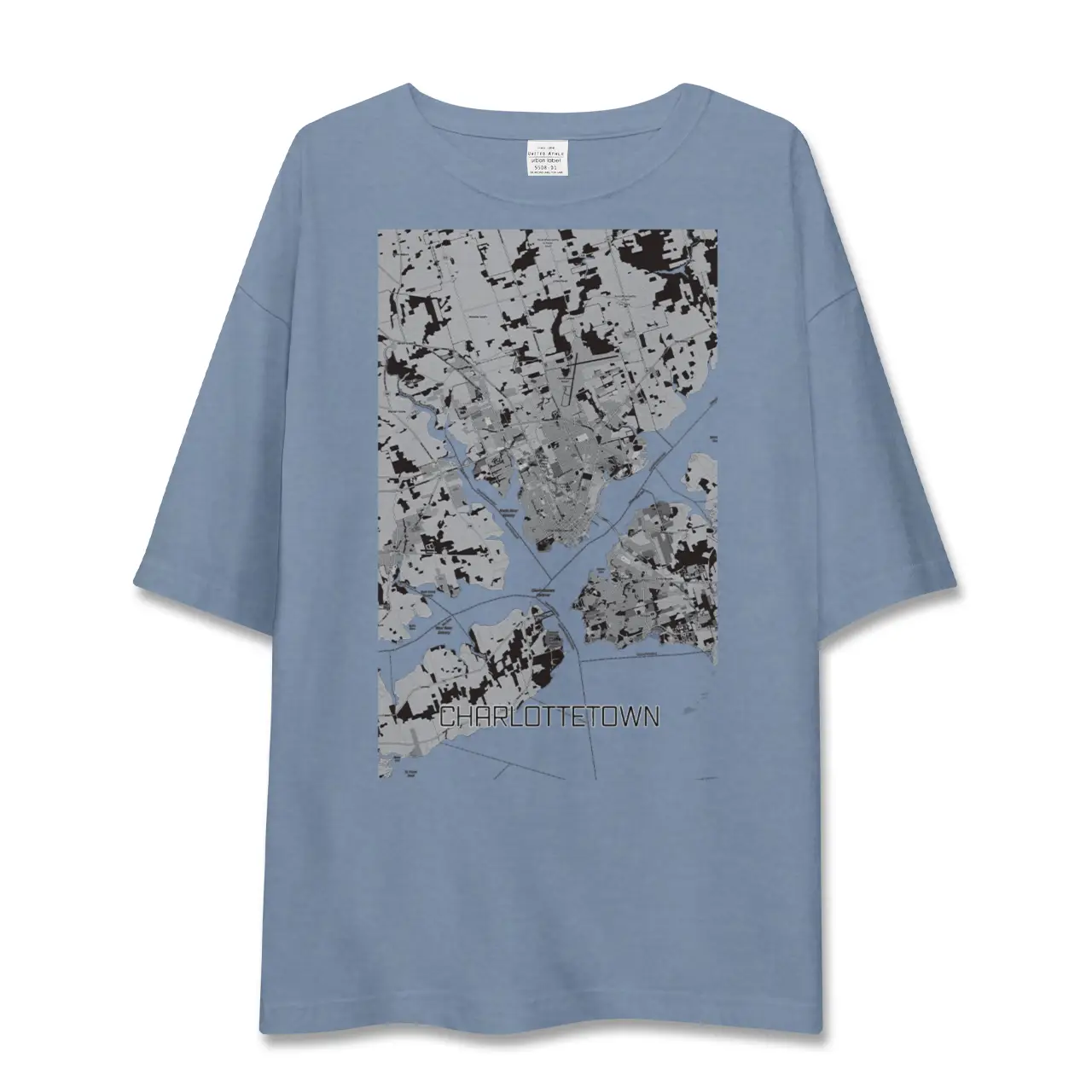 【シャーロットタウン（カナダ）】地図柄ビッグシルエットTシャツ