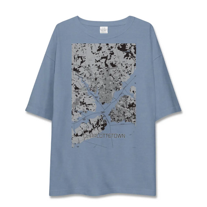 【シャーロットタウン（カナダ）】地図柄ビッグシルエットTシャツ