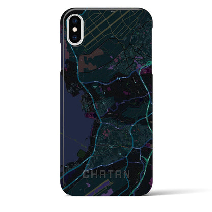 【北谷（沖縄県）】地図柄iPhoneケース（バックカバータイプ）