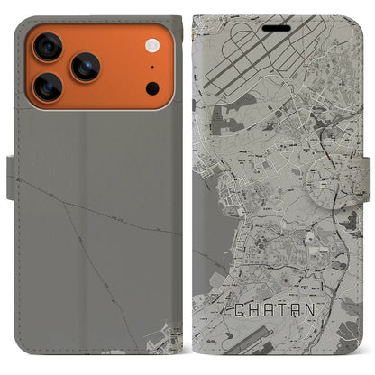 【北谷（沖縄県）】地図柄iPhoneケース（手帳タイプ）