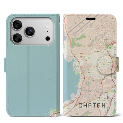 【北谷（沖縄県）】地図柄iPhoneケース（手帳タイプ）