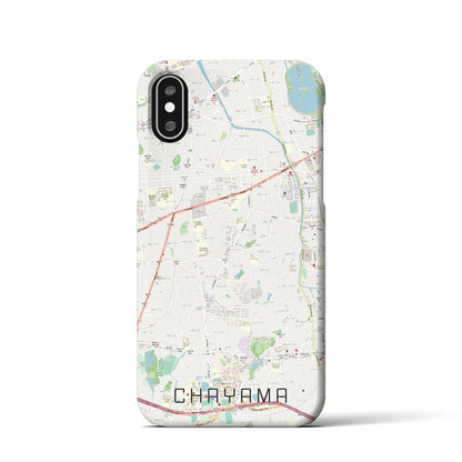 【茶山（福岡県）】地図柄iPhoneケース（バックカバータイプ）