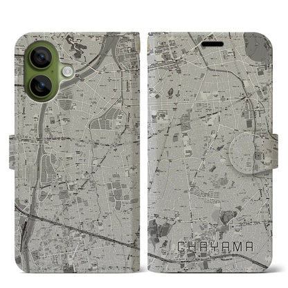 【茶山（福岡県）】地図柄iPhoneケース（手帳タイプ）