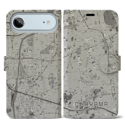 【茶山（福岡県）】地図柄iPhoneケース（手帳タイプ）