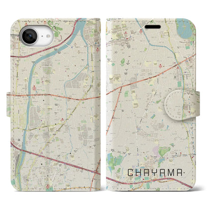 【茶山（福岡県）】地図柄iPhoneケース（手帳タイプ）