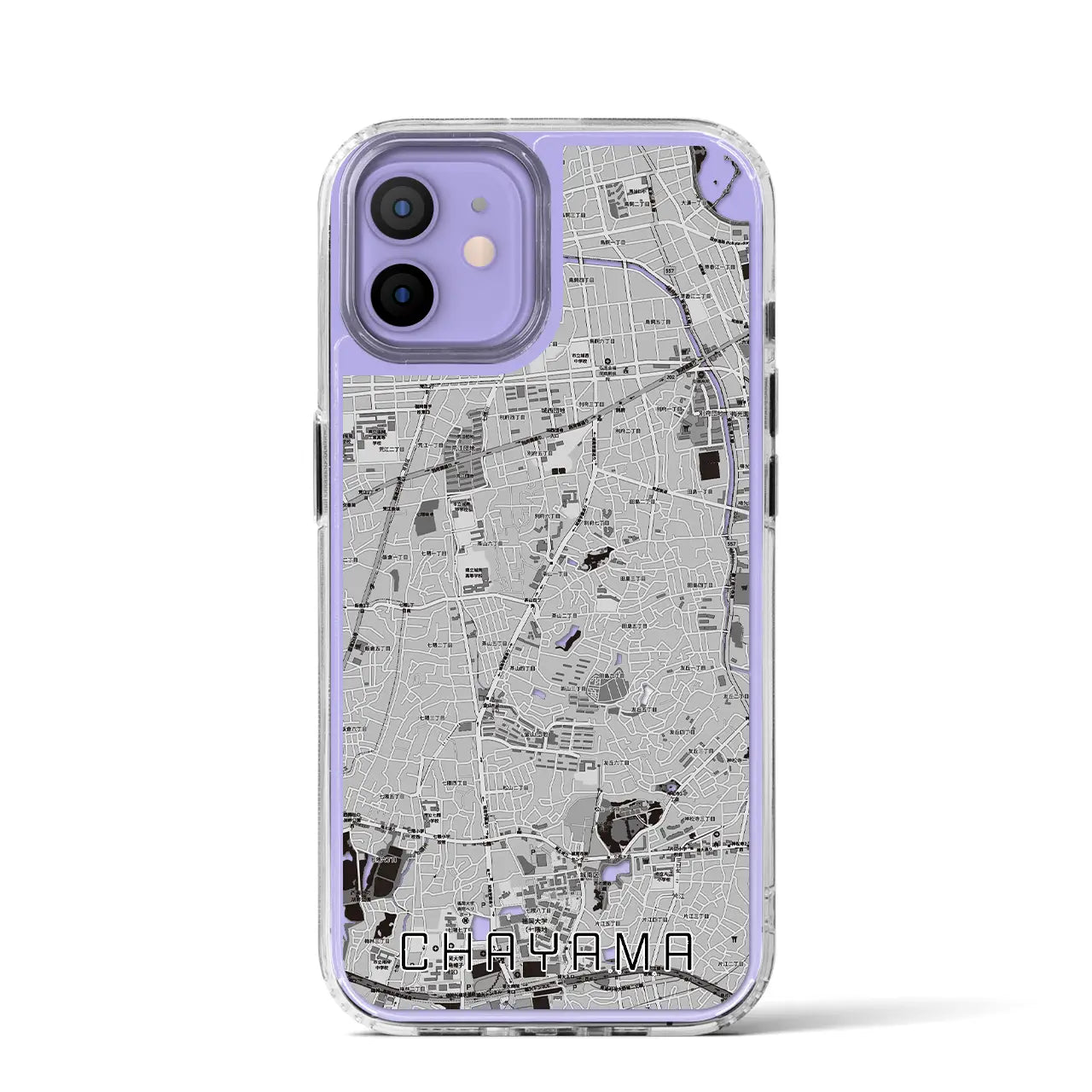 【茶山（福岡県）】地図柄iPhoneケース（MagSafeタイプ）