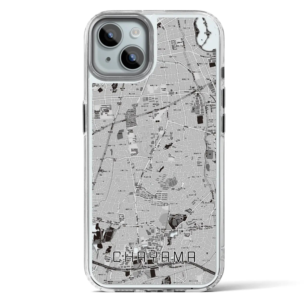 【茶山（福岡県）】地図柄iPhoneケース（MagSafeタイプ）