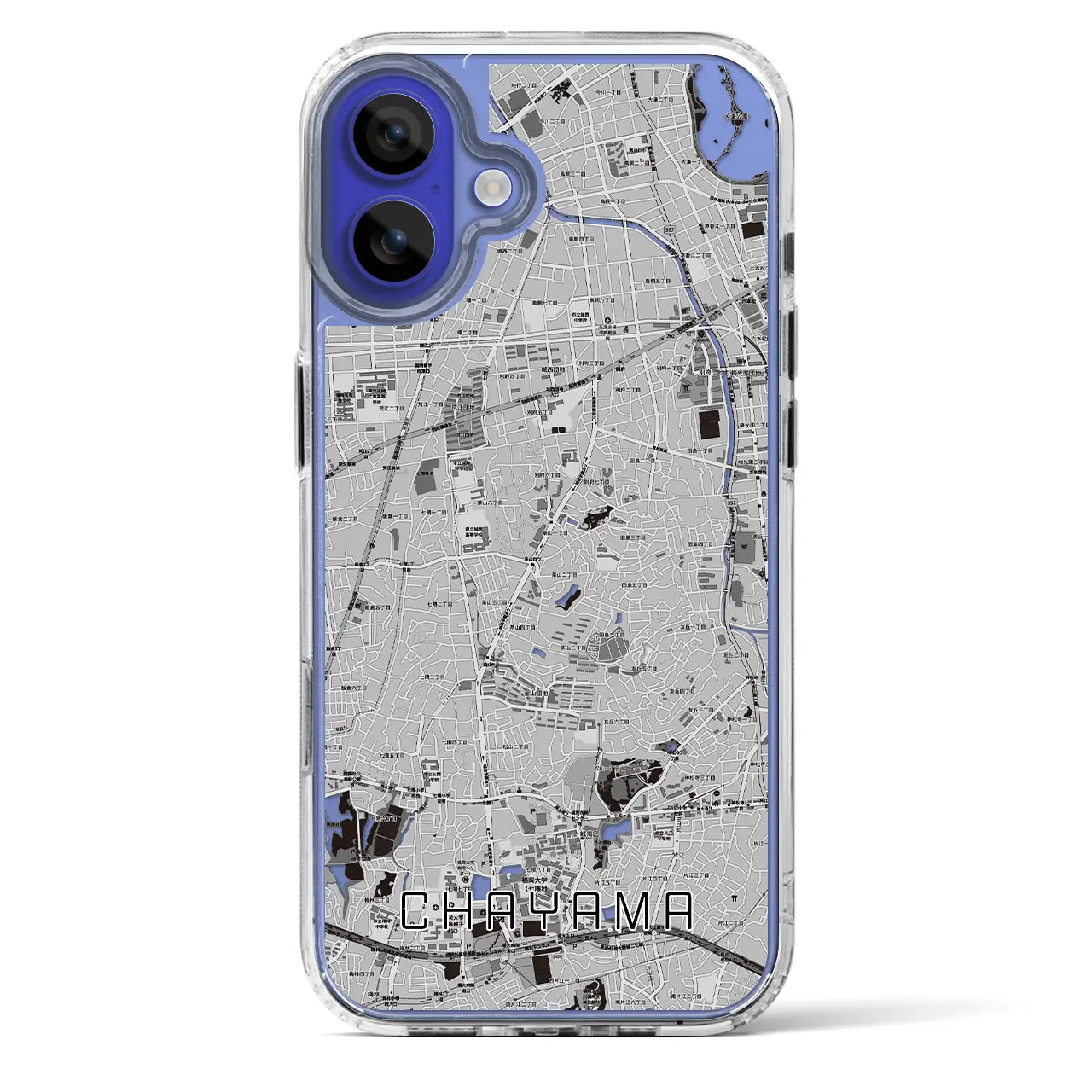 【茶山（福岡県）】地図柄iPhoneケース（MagSafeタイプ）