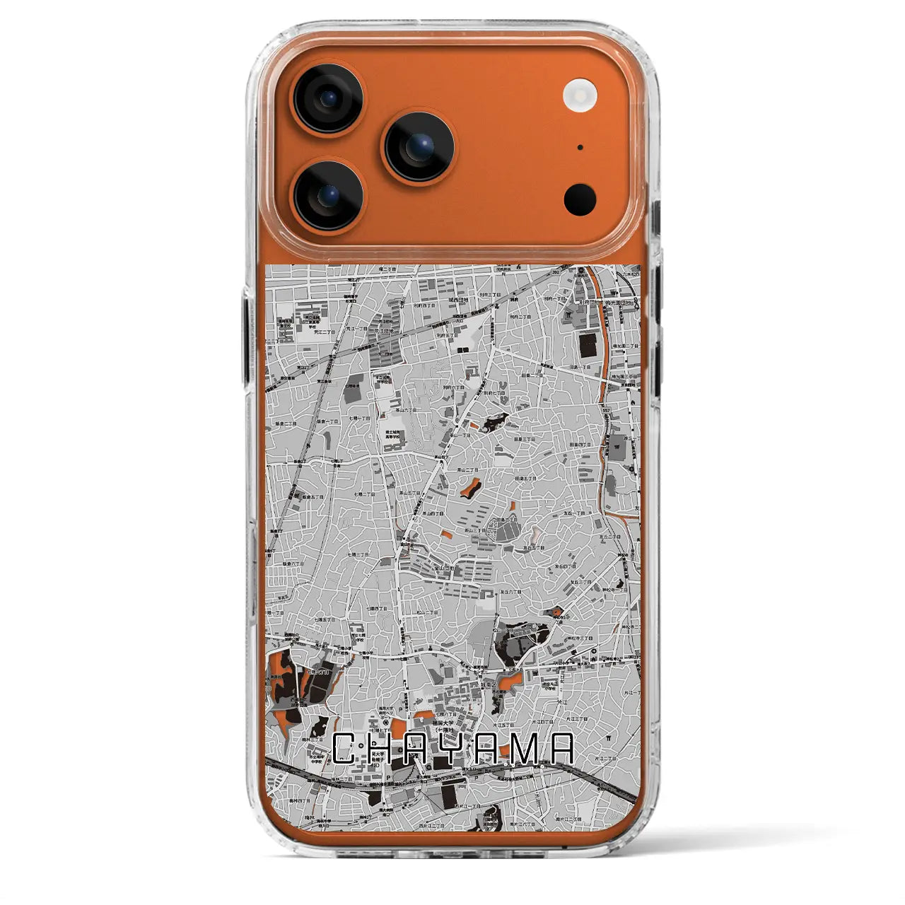 【茶山（福岡県）】地図柄iPhoneケース（MagSafeタイプ）