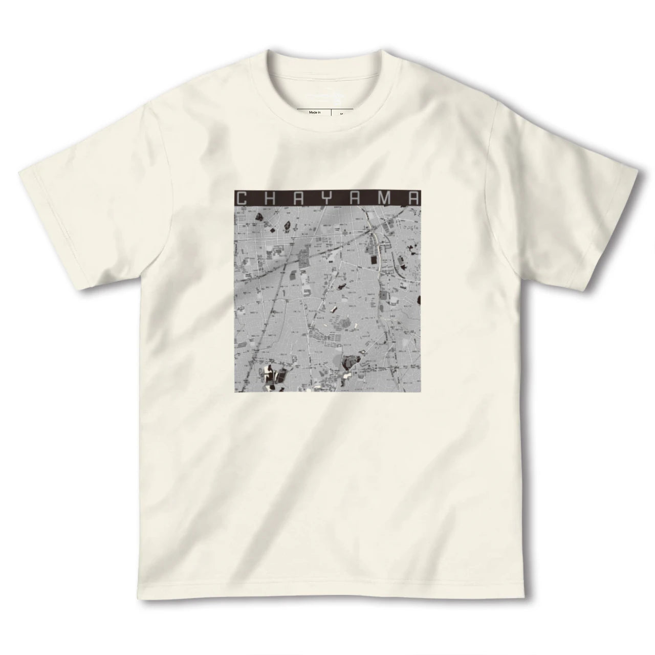 【茶山（福岡県）】地図柄ヘビーウェイトTシャツ