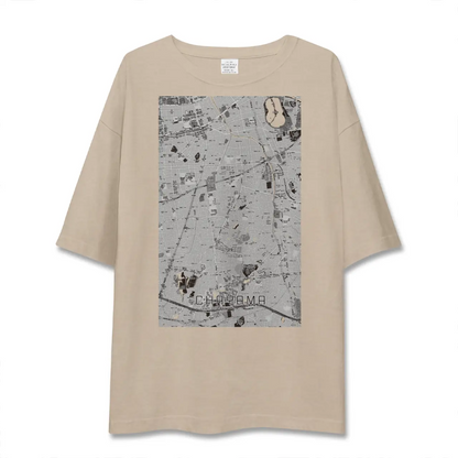 【茶山（福岡県）】地図柄ビッグシルエットTシャツ