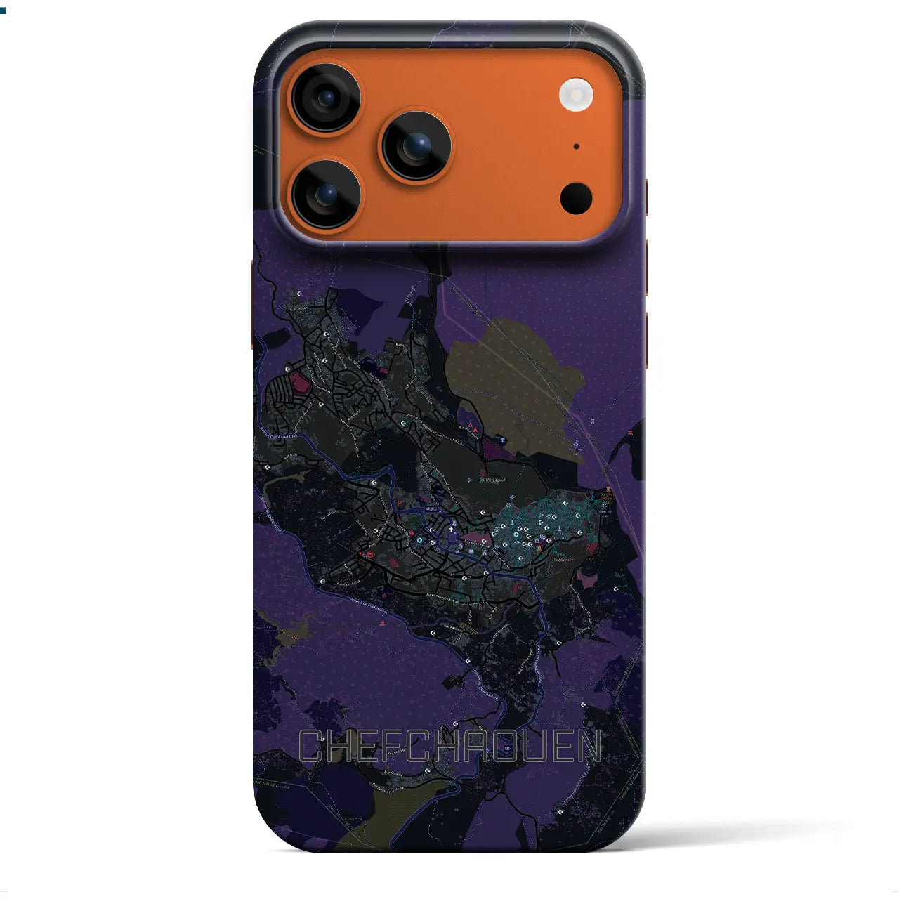 【シャウエン（モロッコ）】地図柄iPhoneケース（バックカバータイプ）