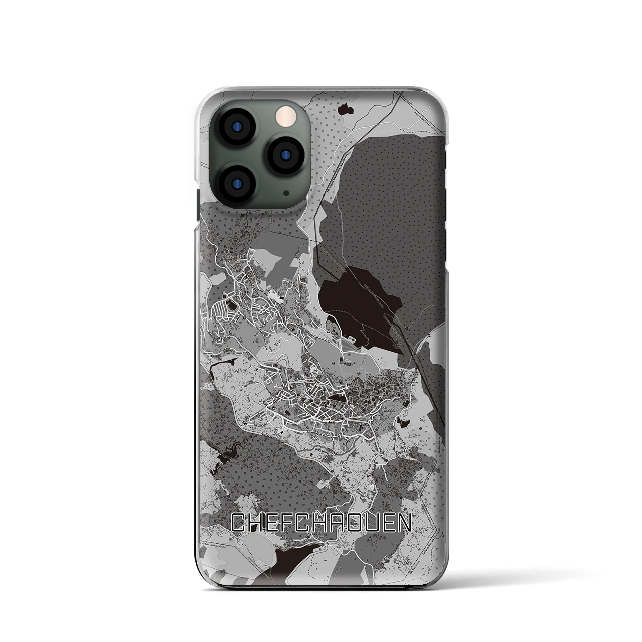 【シャウエン（モロッコ）】地図柄iPhoneケース（クリアタイプ）