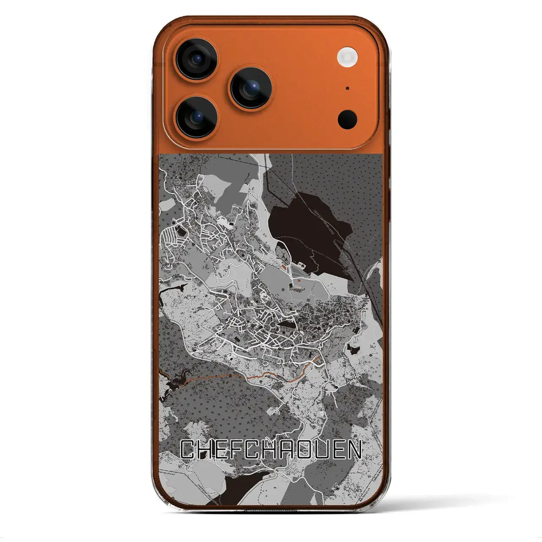【シャウエン（モロッコ）】地図柄iPhoneケース（クリアタイプ）