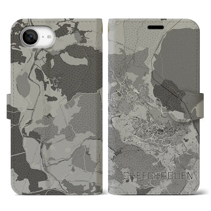 【シャウエン（モロッコ）】地図柄iPhoneケース（手帳タイプ）