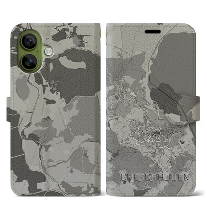 【シャウエン（モロッコ）】地図柄iPhoneケース（手帳タイプ）