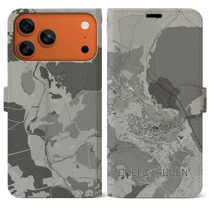 【シャウエン（モロッコ）】地図柄iPhoneケース（手帳タイプ）