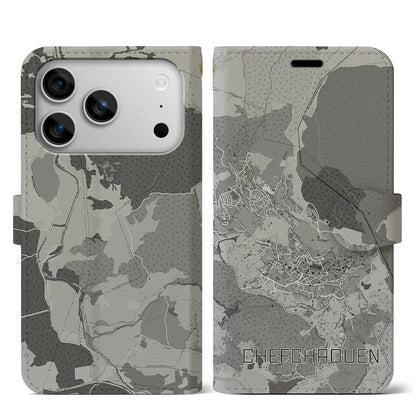 【シャウエン（モロッコ）】地図柄iPhoneケース（手帳タイプ）