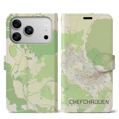 【シャウエン（モロッコ）】地図柄iPhoneケース（手帳タイプ）