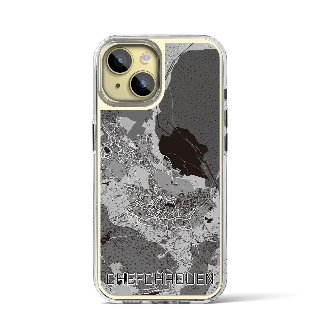 【シャウエン（モロッコ）】地図柄iPhoneケース（MagSafeタイプ）