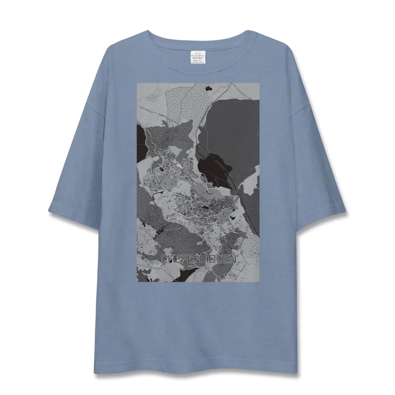 【シャウエン（モロッコ）】地図柄ビッグシルエットTシャツ