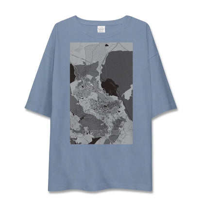 【シャウエン（モロッコ）】地図柄ビッグシルエットTシャツ