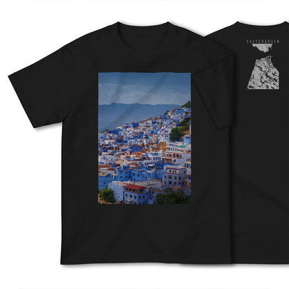 【シャウエン（モロッコ）】Map World ハイクオリティTシャツ