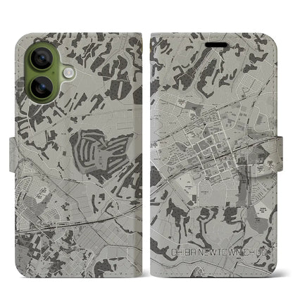 【千葉ニュータウン中央（千葉県）】地図柄iPhoneケース（手帳タイプ）