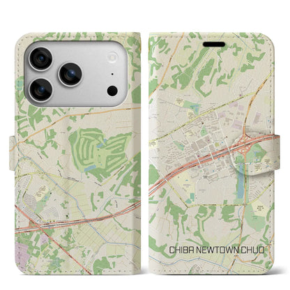 【千葉ニュータウン中央（千葉県）】地図柄iPhoneケース（手帳タイプ）