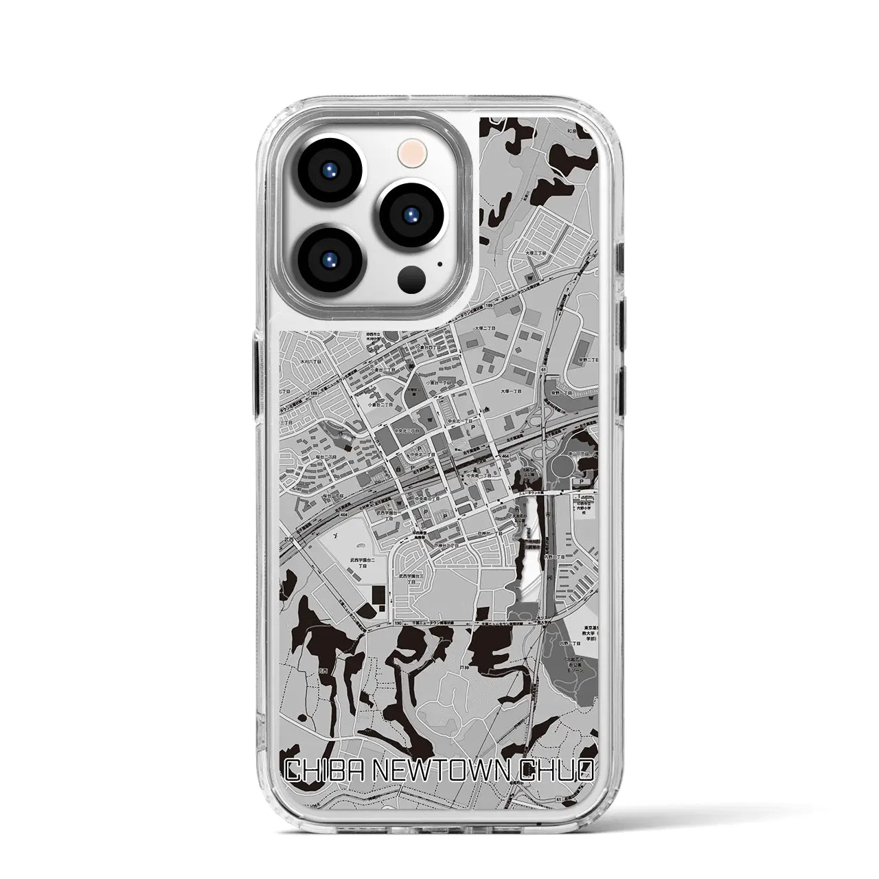 【千葉ニュータウン中央（千葉県）】地図柄iPhoneケース（MagSafeタイプ）