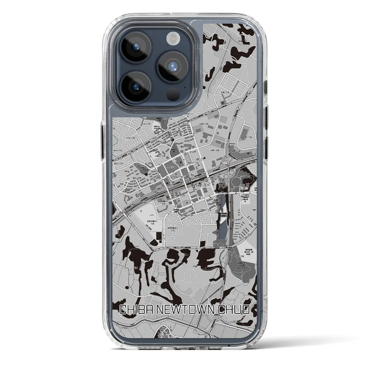 【千葉ニュータウン中央（千葉県）】地図柄iPhoneケース（MagSafeタイプ）
