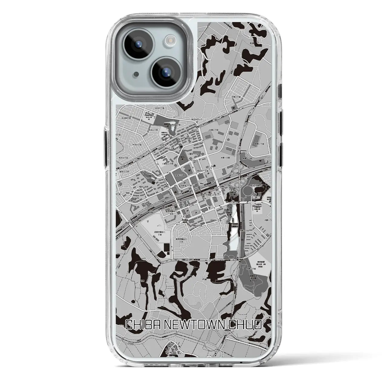 【千葉ニュータウン中央（千葉県）】地図柄iPhoneケース（MagSafeタイプ）